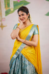 Nethra Aqua Blue Halfsaree (Set of 3)