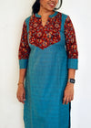 IMD - Shanvika Teal Cotton Kurti