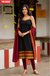 Charvi Black Narayanpet Kurti Set (Set of 2)