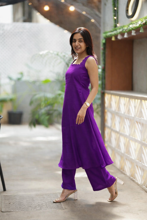 Aarna Violet Kurta Set (Set of 2)