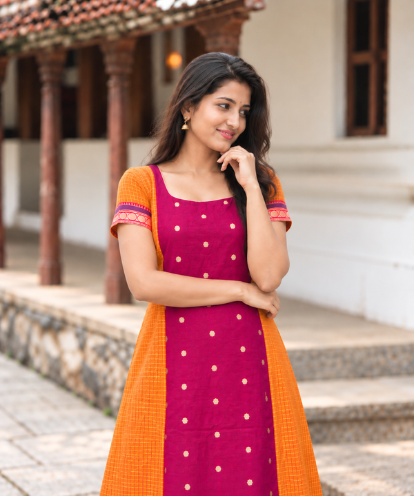 Aadhini Mustard Narayanpet Cotton Kurta