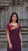 Aadhira Wine Chettinad Cotton Kurti Set ( Set of 2 )