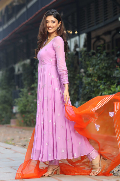 Hot Pink Georgette Anarkali Dress(FW)