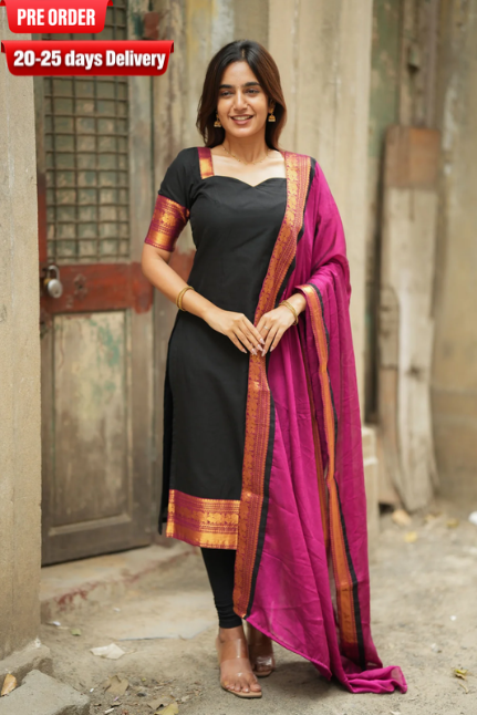 Black Kurti Set for Women (Set of 2)