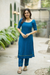 Raha Teal Kurti Set (Set of 2)