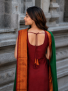 Apoorva Maroon Narayanpet Cotton Kurti Set ( set of 2 )