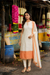 Nadhi Ivory with Orange Kurti (Set of 2)