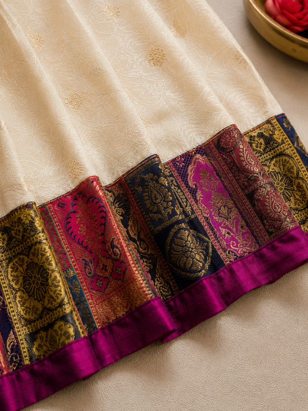 Yara Ivory with Multicolor Lehenga Mini