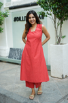 Oviya Coral Red Co - Ords ( Set of 2 )