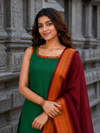 Apoorva Green Narayanpet Cotton Kurti Set ( set of 2 )
