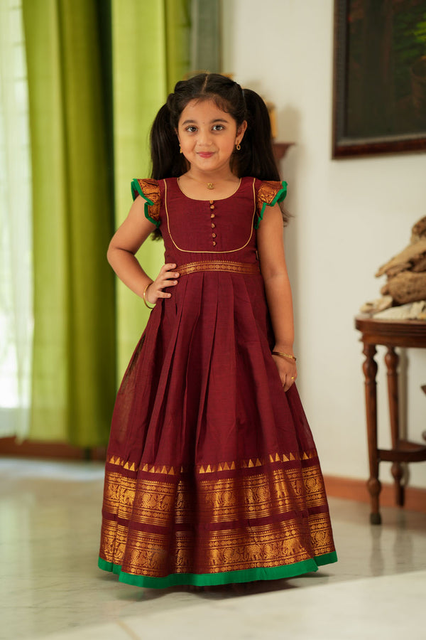 Riddhi Maroon Frock Mini