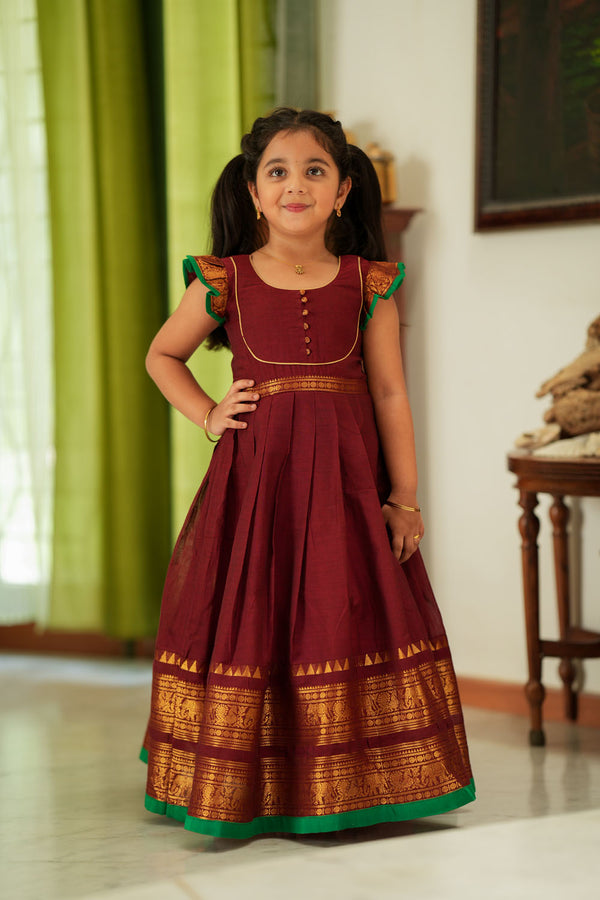 Riddhi Maroon Frock Mini