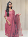 GRG - Kira Light Rustic Red Chanderi (kurti only) - XS only