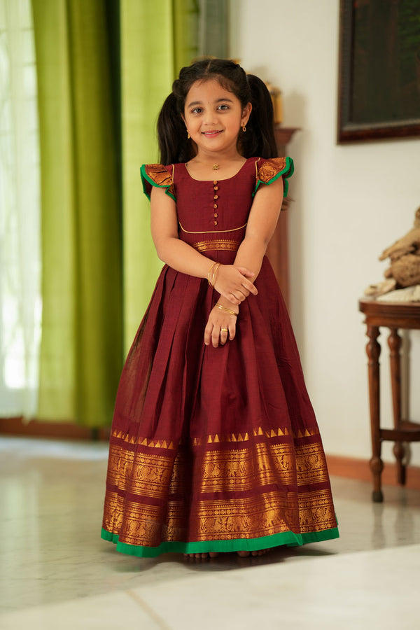 Riddhi Maroon Frock Mini