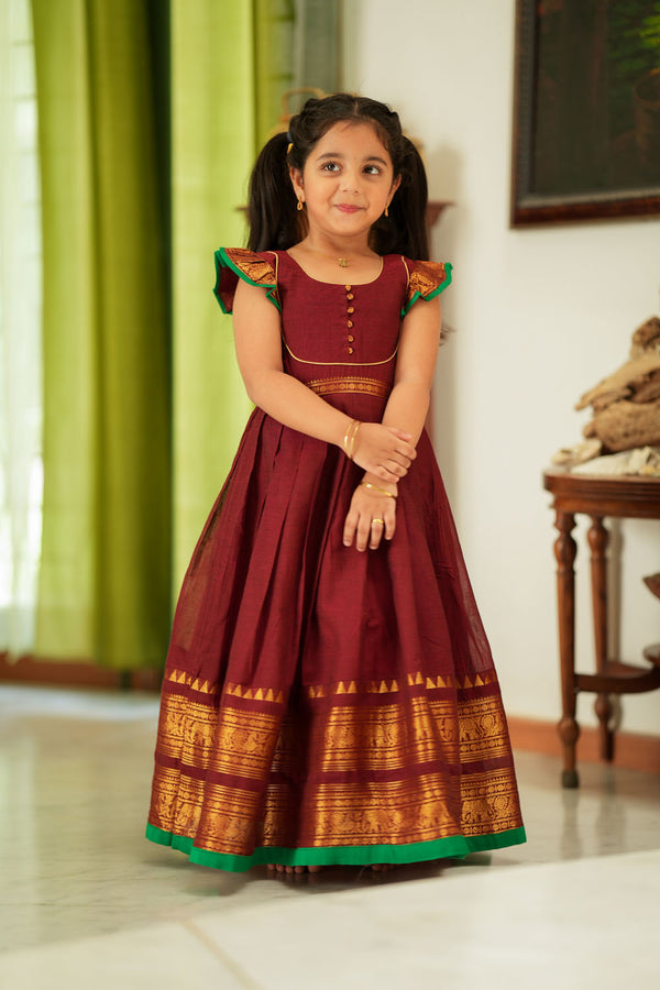 Riddhi Maroon Frock Mini