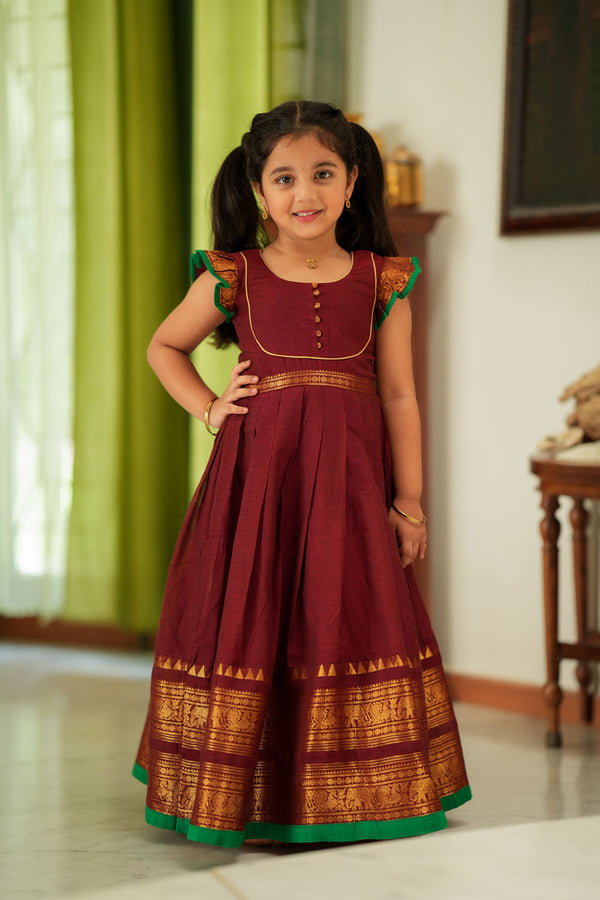 Riddhi Maroon Frock Mini