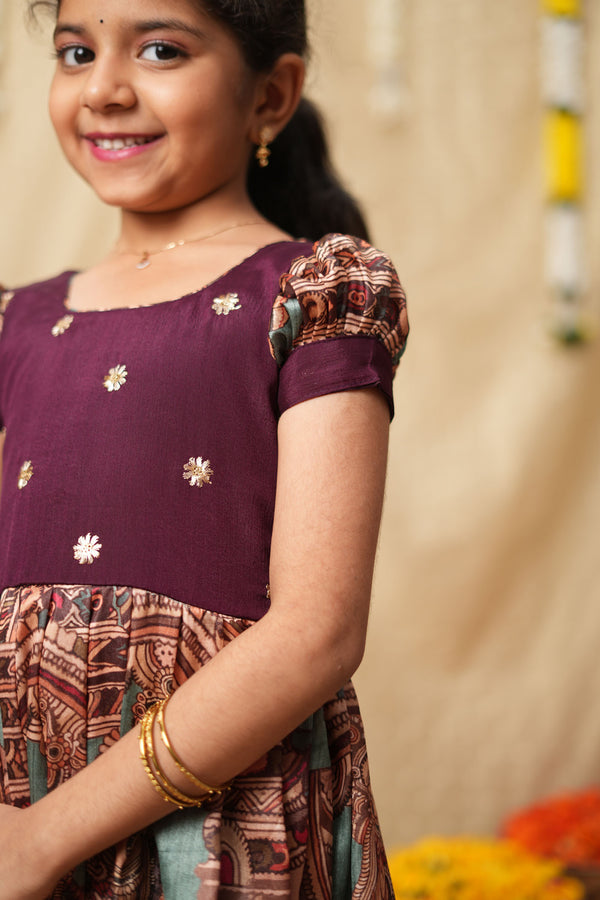 Anvi Teal Frock Mini