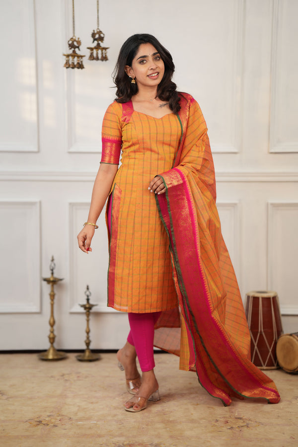 Samaira Yellow Kurti Set (Set of 2)