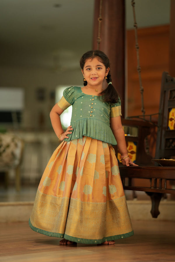 Mandana Teal Lehenga Mini (Set of 2)