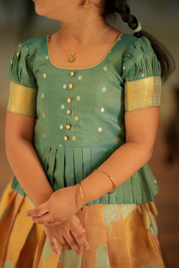 Mandana Teal Lehenga Mini (Set of 2)