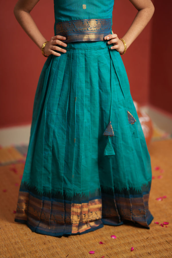 Madhuri Blue Lehenga Mini (Set of 2)
