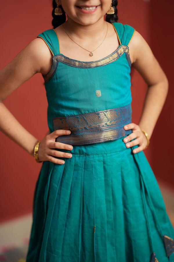 Madhuri Blue Lehenga Mini (Set of 2)