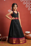 Tamizh Black Lehenga Mini (Set of 2)