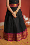 Tamizh Black Lehenga Mini (Set of 2)