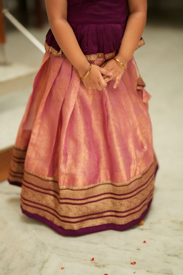 Tanisha Pink Lehenga Mini (Set of 2)