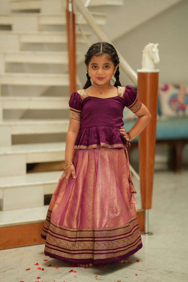 Tanisha Pink Lehenga Mini (Set of 2)