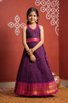 Tamizh Violet Kurti with Lehenga Mom & Me