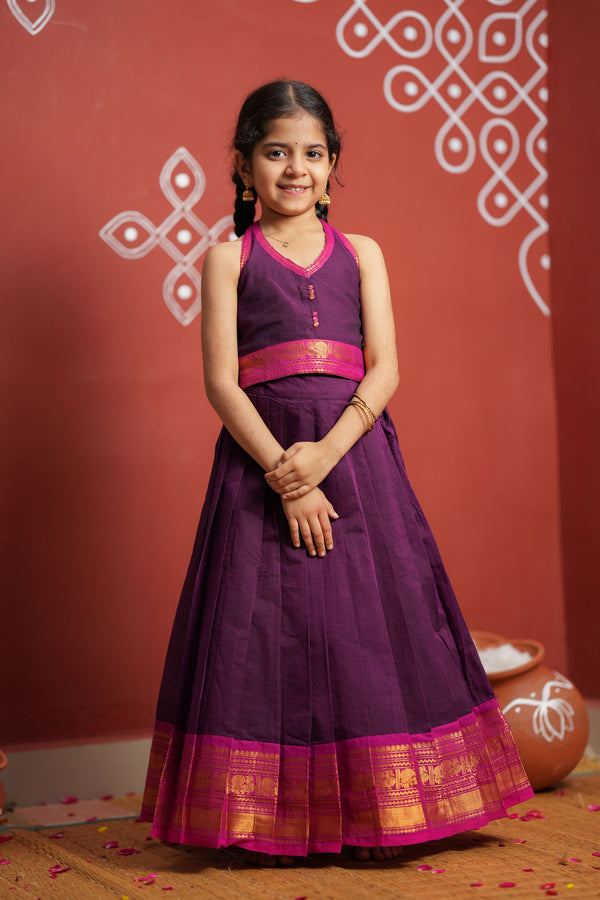 Tamizh Violet Lehenga Mini (Set of 2)