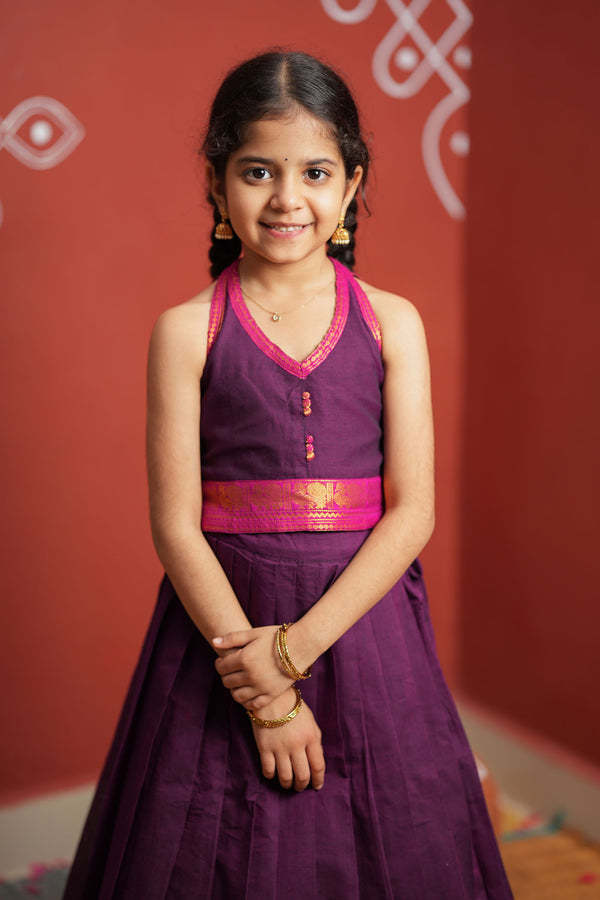 Tamizh Violet Lehenga Mini (Set of 2)