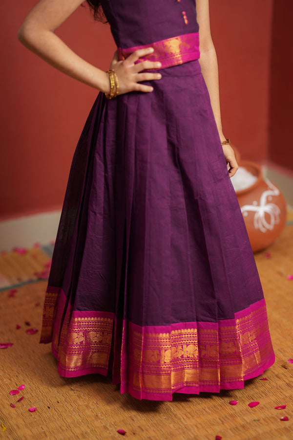 Tamizh Violet Lehenga Mini (Set of 2)