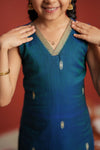 Uthra Teal Kurti set Mini (Set of 2)