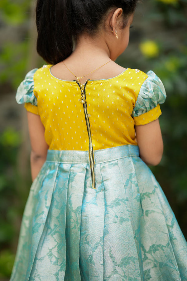 Nethra Aqua Blue Frock Mini