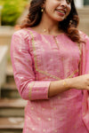 Saindhavi Pink Kurti Set (Kurti & Dupatta only)