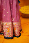 Maithiri Pink Silk Kids Lehenga Set mini