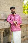 Arsh - Pink Ikat Motifs Kurta