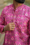 Arsh - Pink Ikat Motifs Kurta