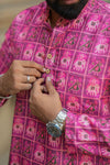 Arsh - Pink Ikat Motifs Kurta
