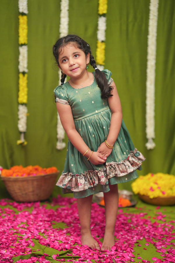 Charita Pastel green Frock Mini