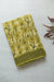 Beige with Yellow Green Floral Print Handloom Chettinad Cotton Saree