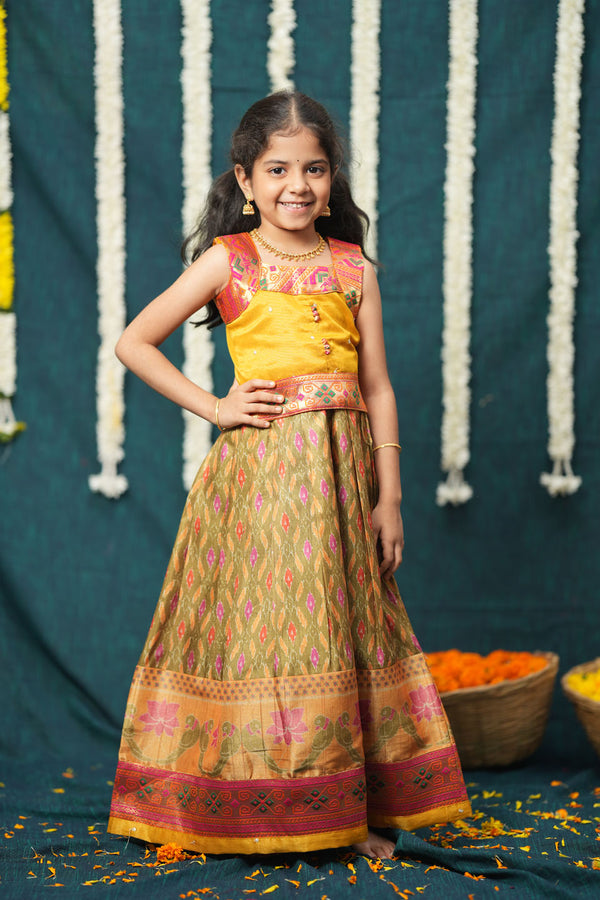 Cynthia Mustard Yellow Lehenga Mini
