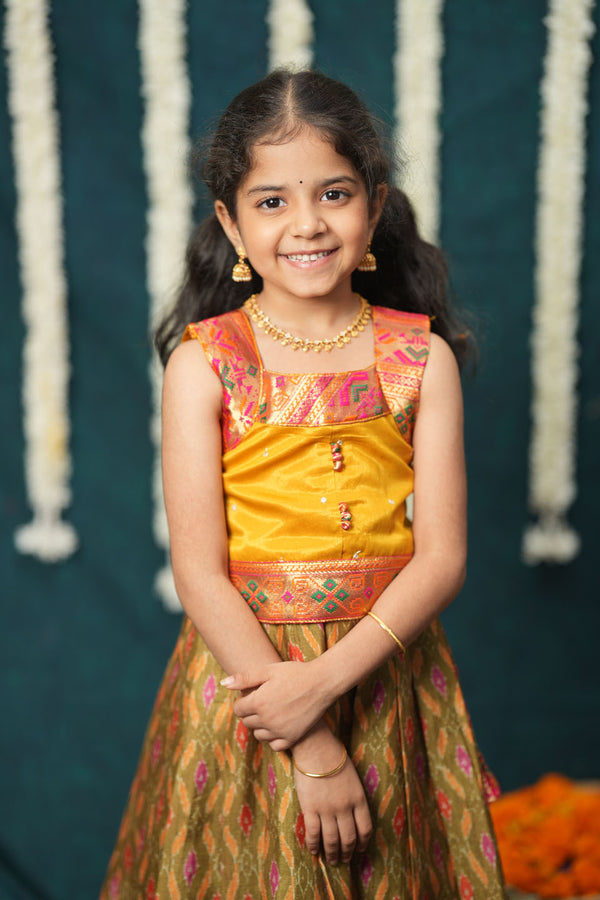 Cynthia Mustard Yellow Lehenga Mini