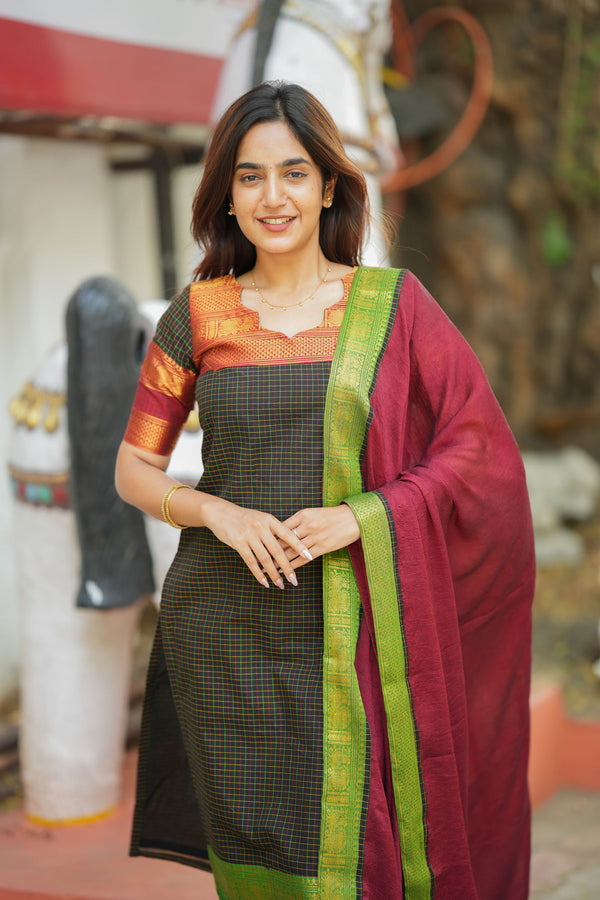 Daksha Black Checks Mom & Me