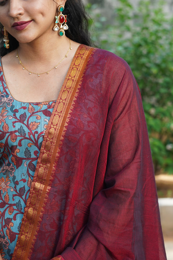 Prathana Teal & Maroon Mom & Me