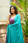 Pavni Violet With Teal Anarkali Set ( Set of 2 )