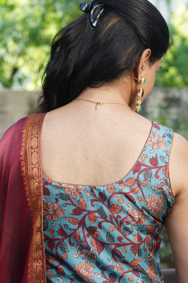 Prathana Teal & Maroon Mom & Me
