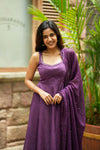Pavni Violet Anarkali Set (Set of 2)
